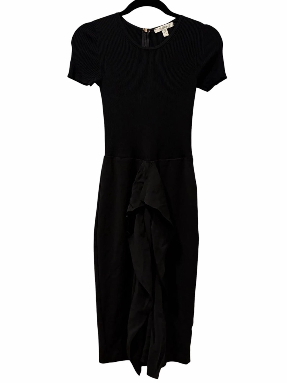 MaxMara Black Ruffle Dress